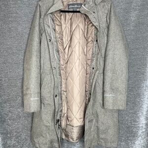 Eddie Bauer Girl On The Go Trench Coat | Gray/Rose